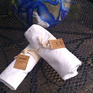 Sold--NWT 2-60" White  Tablecloths - Pier 1 Imports